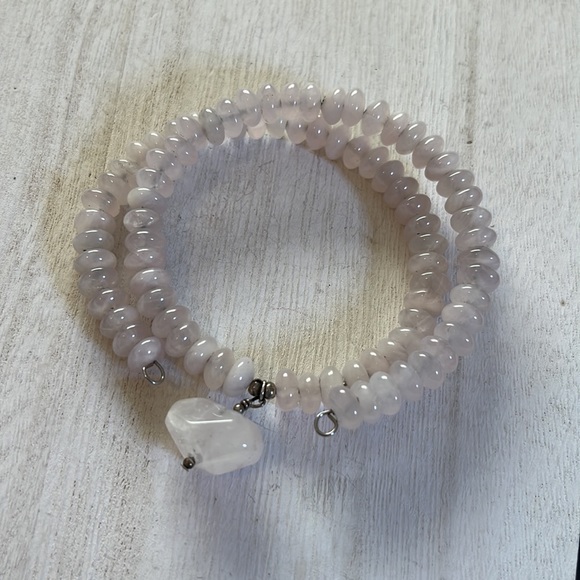 Wire wrap Rose quartz bracelet - Picture 3 of 6